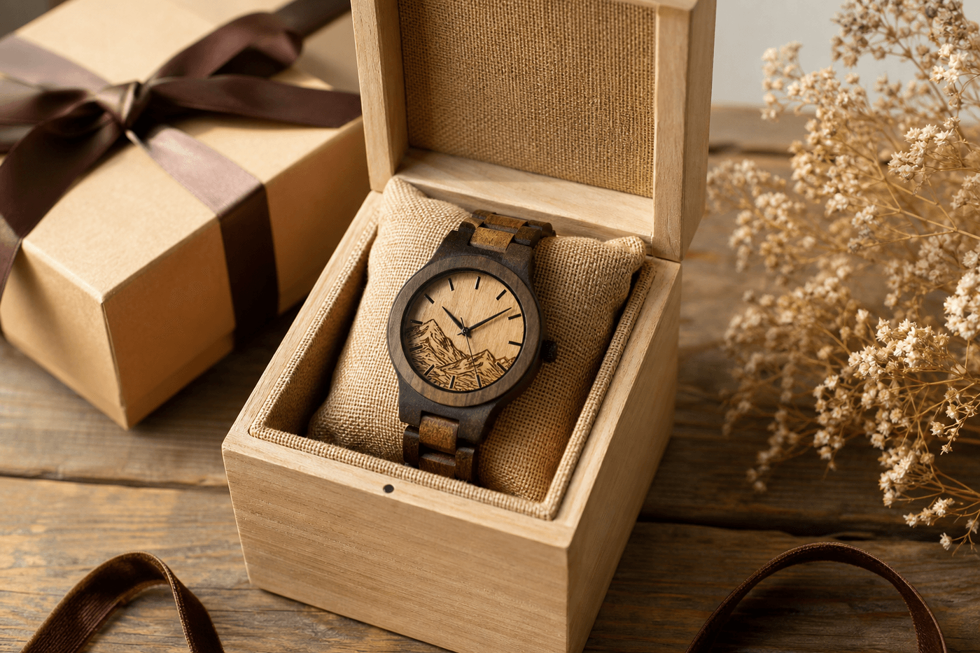Montre en bois personnalisée avec gravure : Offrez une touche unique avec une montre en bois gravée sur mesure